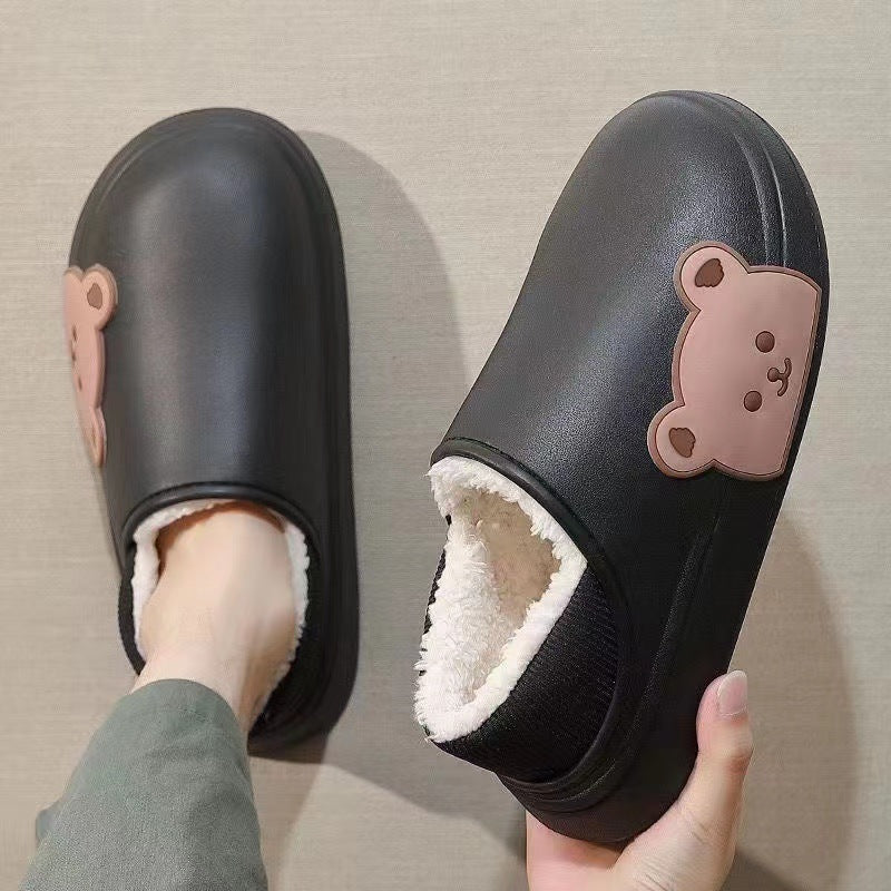 Chaussons d'hiver en peluche pour femme