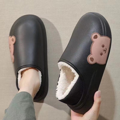 Chaussons d'hiver en peluche pour femme