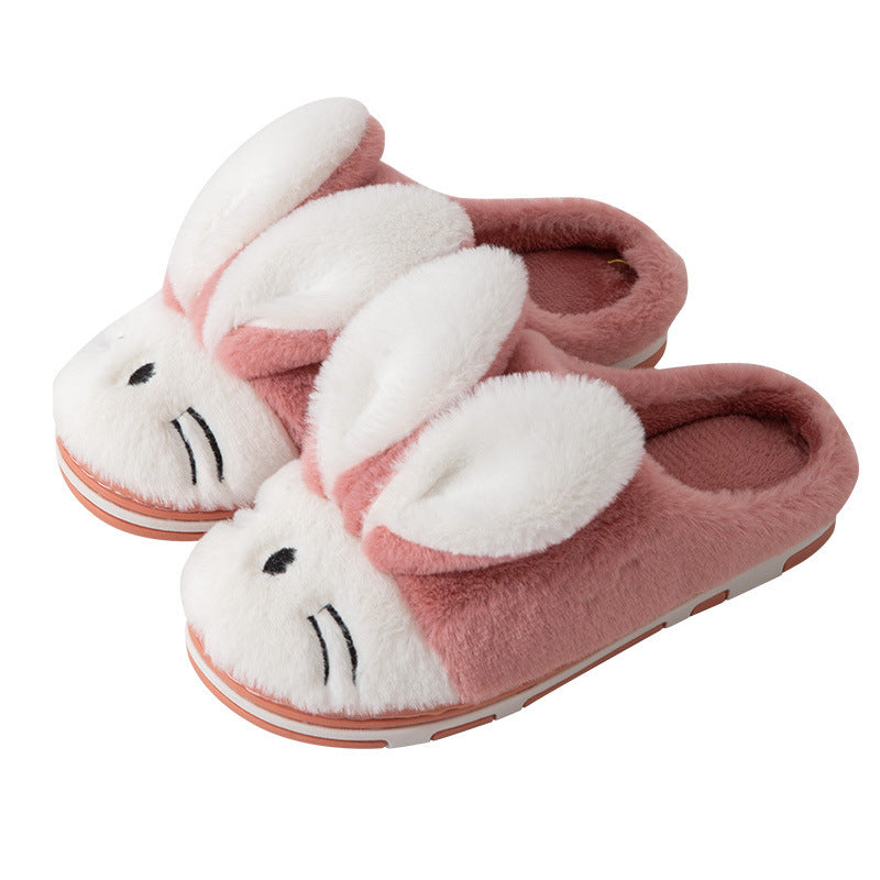 Chaussons chauds pour enfants en forme de lapin de dessin animé