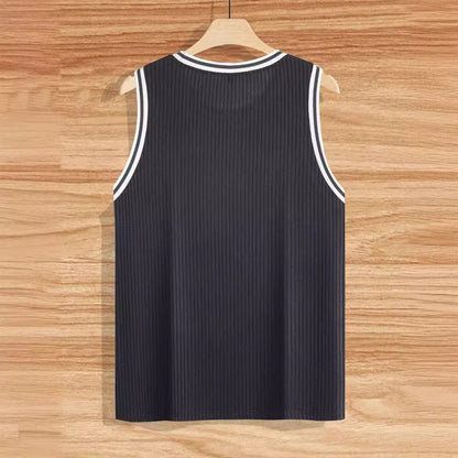 Gilet de sport ajusté en tricot à rayures verticales