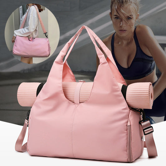 Sac de yoga pour femme, sac de sport, de fitness, séparation sèche et humide, grande capacité de rangement, sacs de voyage, peut contenir des tapis de yoga