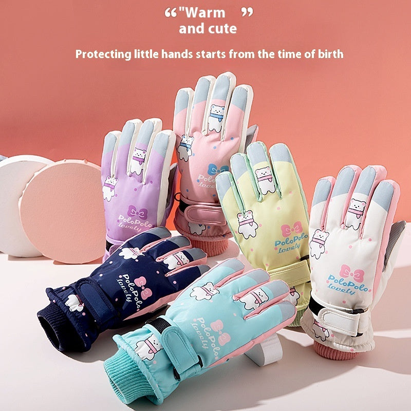 Gants pour Enfants avec Motifs Oursons Plusieurs choix de couleurs