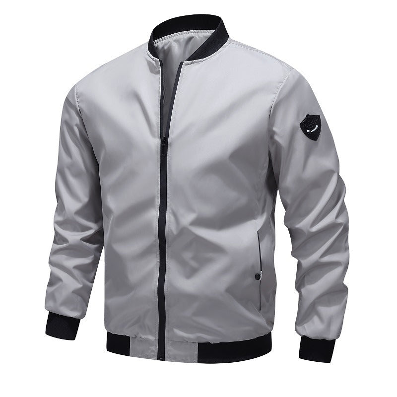 Manteau décontracté de couleur unie pour homme, printemps et automne