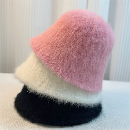 New Versatile Rabbit Fur Bucket Hat