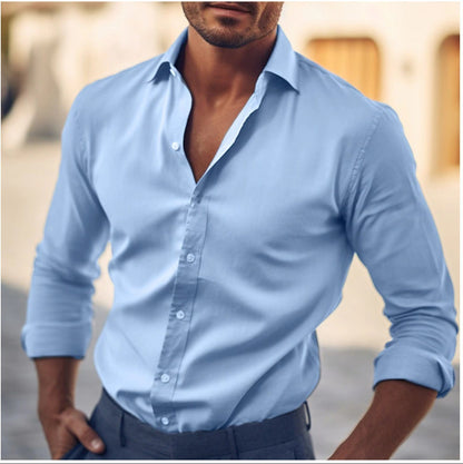Chemise décontractée pour homme, style business et personnalité tendance