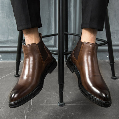 Bottes chaude à bout pointu avec style grande taille mode pour homme