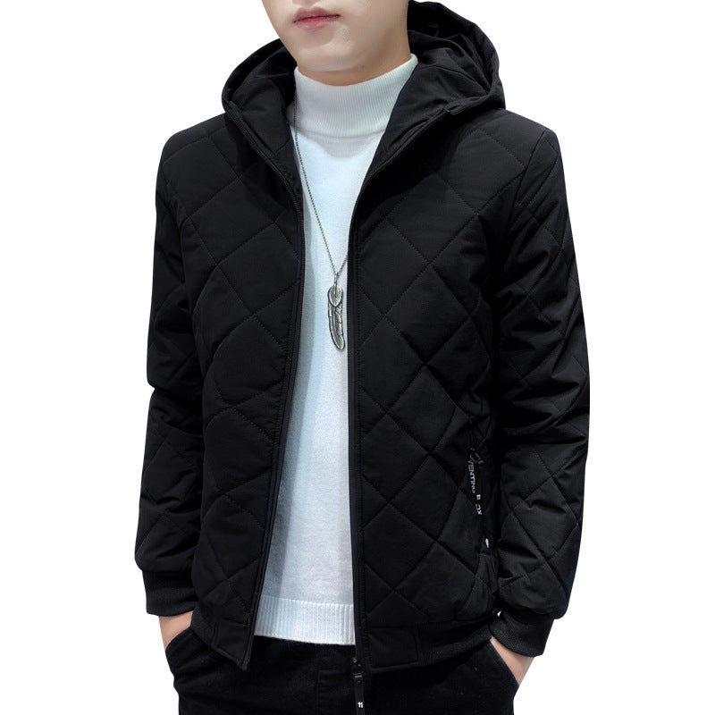 Veste polaire à carreaux diamants Manteau rembourré en coton