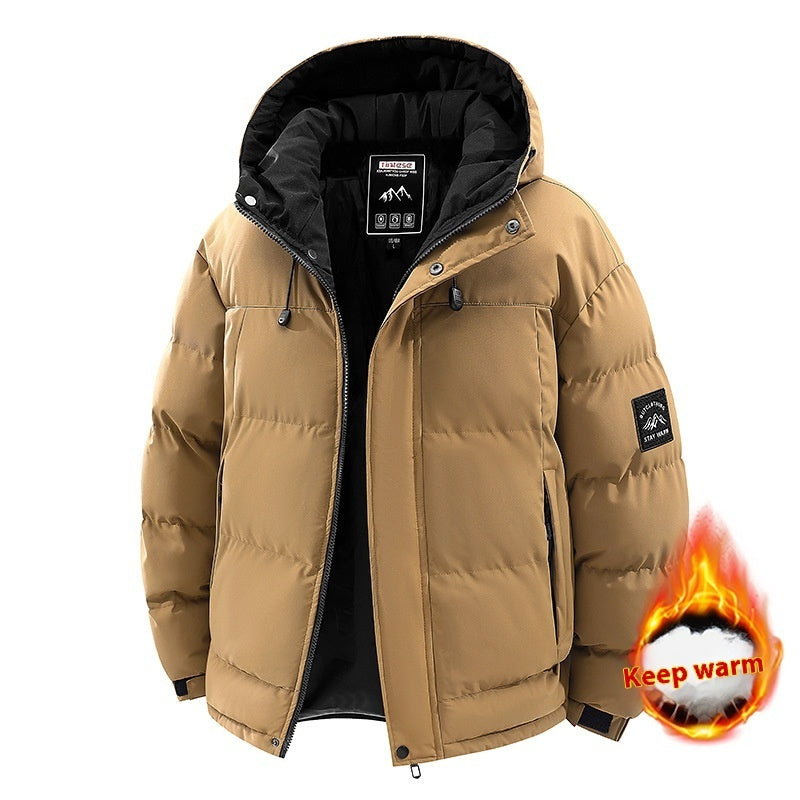 Men's Hooded Thickened Cold-proof Cotton-padded Clothing Coat