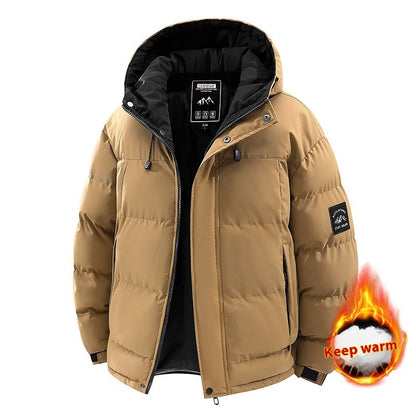 Men's Hooded Thickened Cold-proof Cotton-padded Clothing Coat