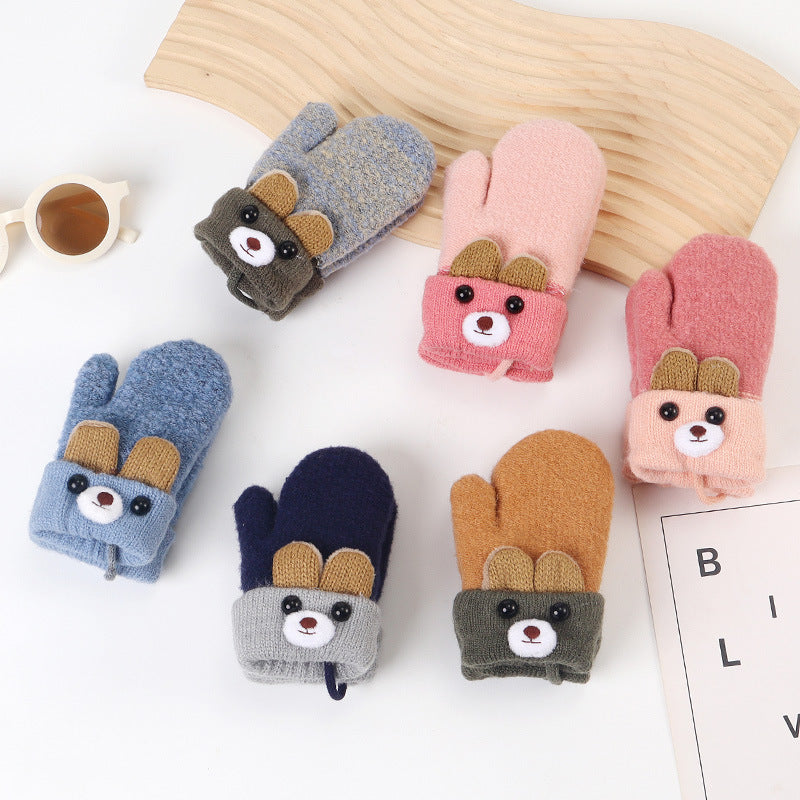 Mitaines Pour Enfants Mignons Oursons Parfait pour l'hiver