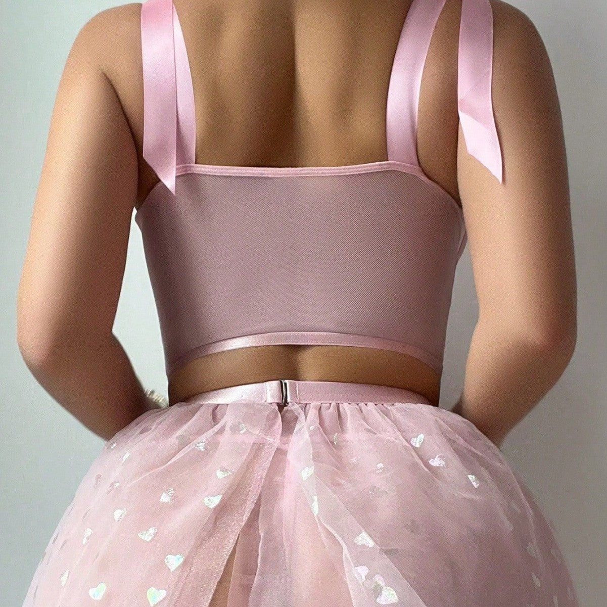 Pyjama coquette en maille transparente à fente Pure Desire pour femme