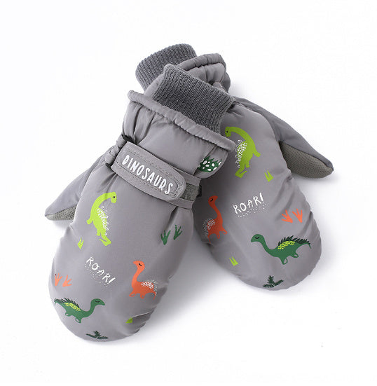 Mitaines Pour Enfants avec Motifs Dinosaures