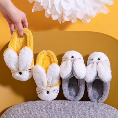 Chaussons chauds pour enfants en forme de lapin de dessin animé