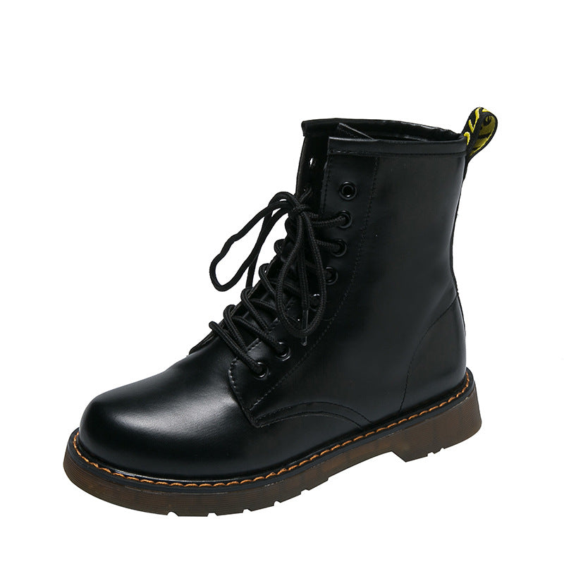 Stylish Round-toe Lace-up Chunky-soled Womens Casual All-match Dr Martens-style Boots