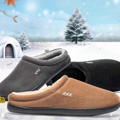 Men's Large Size Indoor Cotton Slippers Warm, Non-slip And Breathable