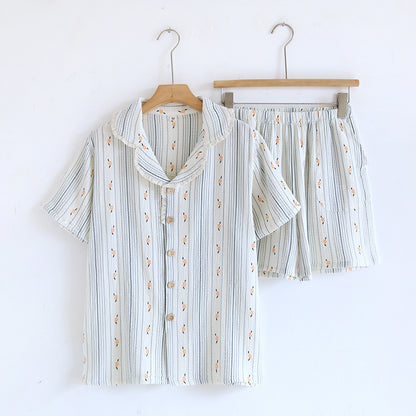 ensemble pyjama deux pièce a manche courte, tissu coton très confortable