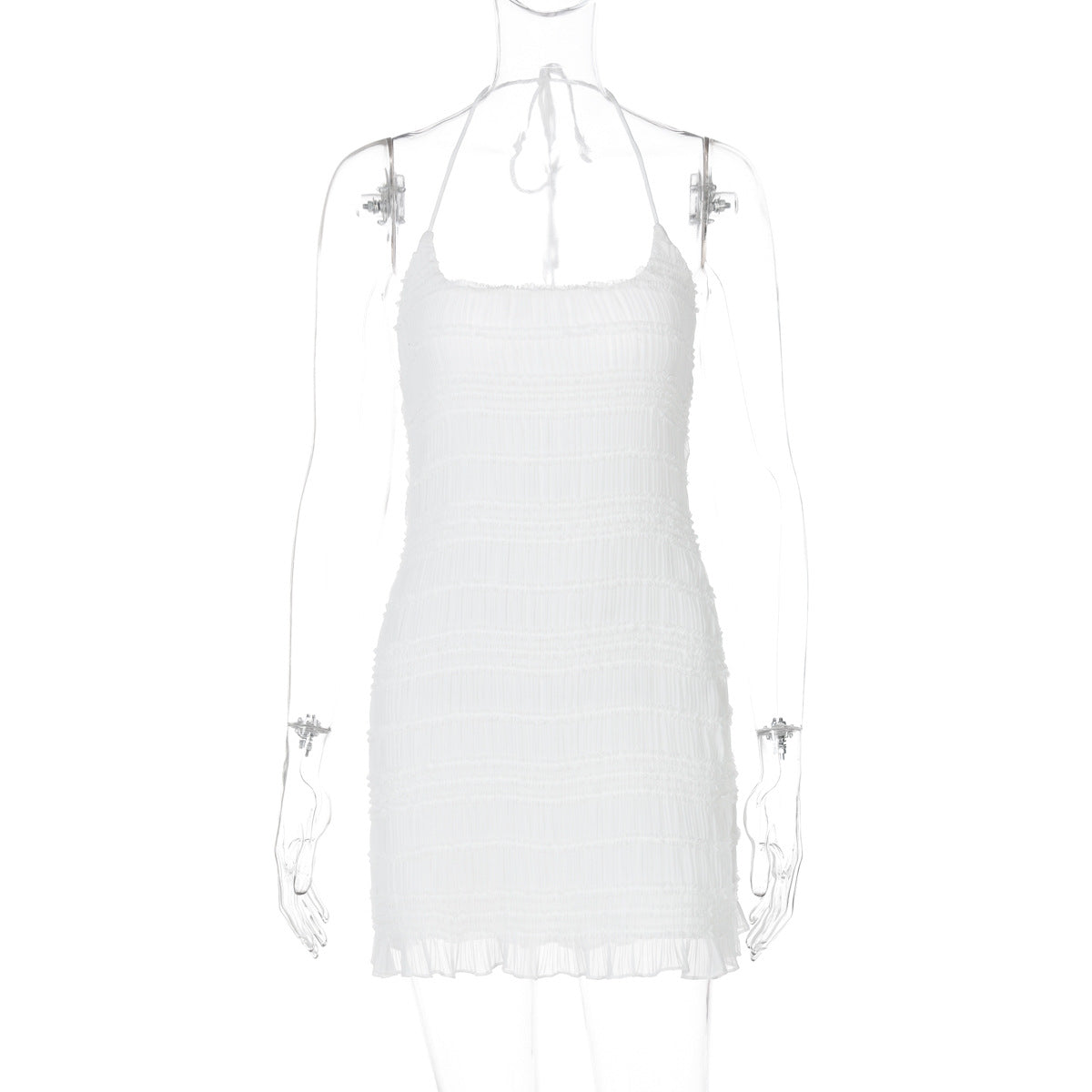 Halter-neck Slim Fit Cropped Dress