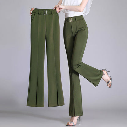Un pantalon classique a patte éléphant très stylée tendance pour femme
