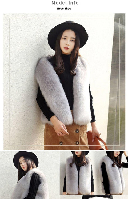 All-matching Thickened Imitated Mink Woolen Vest Waistcoat Jacket