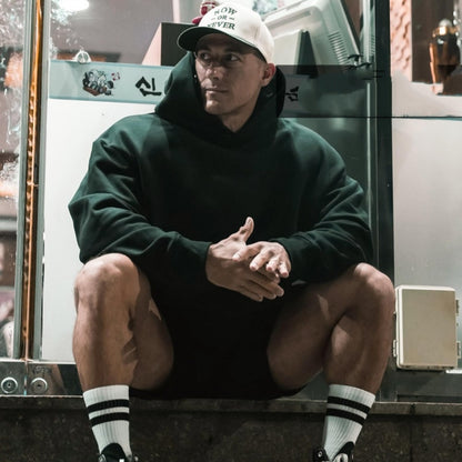 Heavyweight Solid Color Hoodie With Reinforced Hood That Doesn't Sag