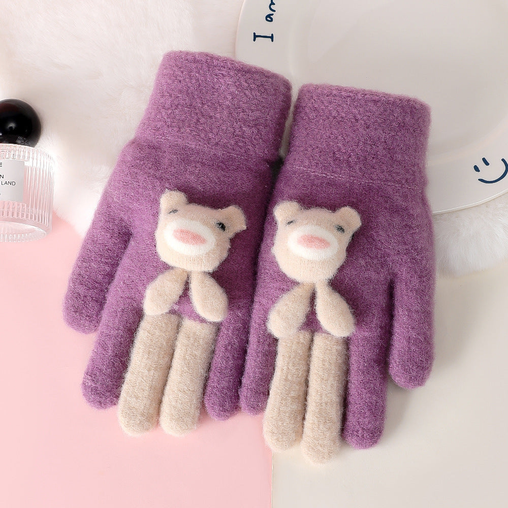 Gants avec petits Oursons Mignons Pour Enfants