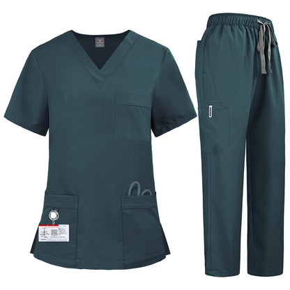 Women's Elastic Nurse Uniform Two-piece Set