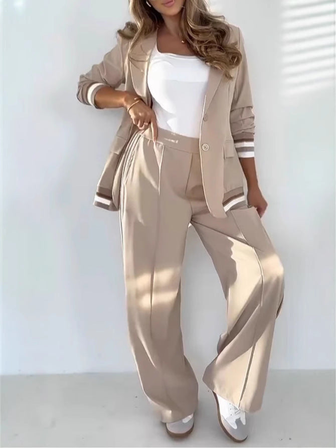 Ensemble 2 pièces pour femme, , manteau, pantalon, revers, manches longues, veste, jambe large, taille haute, tenue parfaite pour toute vos activités.  Confortable et magnifique. Lire la description pour choisir votre grandeur. ✨️