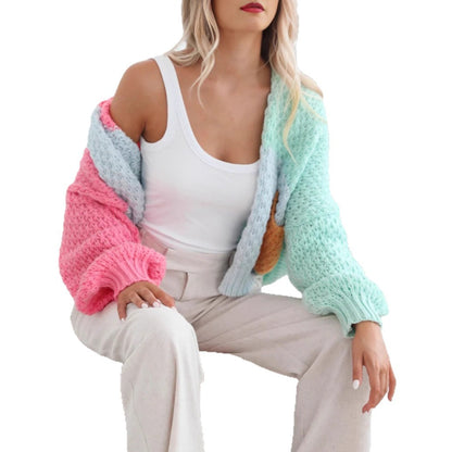 Magnifique cardigan avec de belle couleur,  tricot cozy pour femme mode fashion.