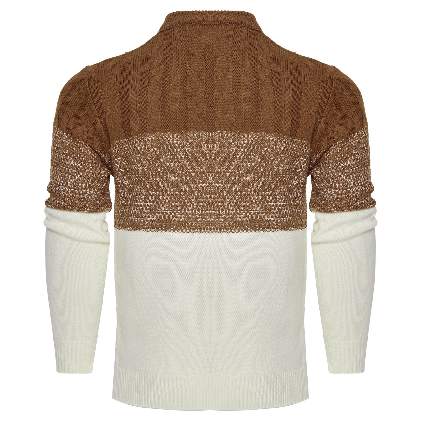 Pull décontracté à manches longues et blocs de couleurs pour homme