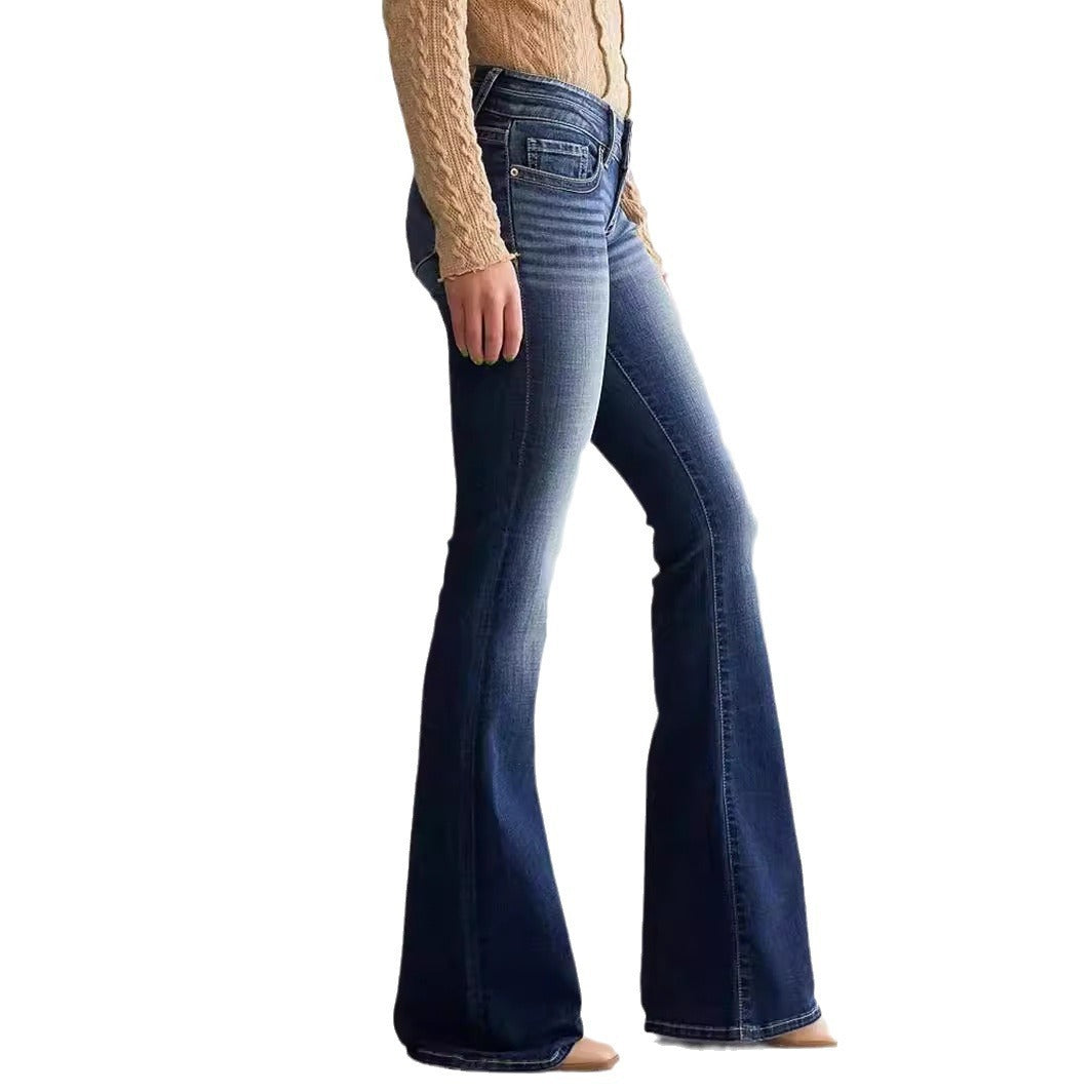 Jean évasé semi base, extensible moyenne. Un style pour vous madame.