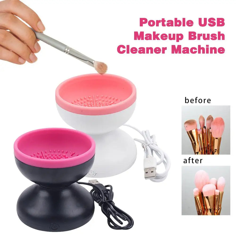 PROMO %Machine de nettoyage de pinceaux de maquillage électrique portable et automatique USB