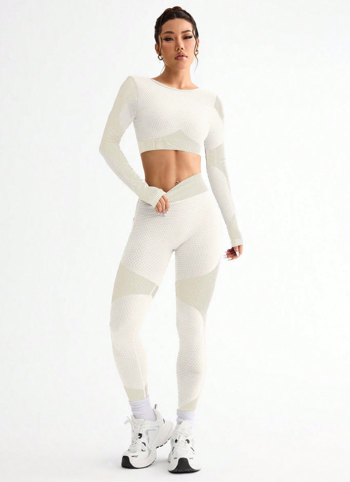 Butt-Lifting Yoga Pants And Back-Slimming Long-Sleeve Top Set