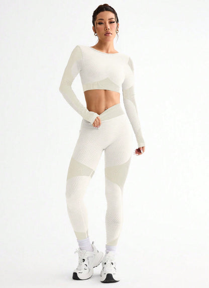 Butt-Lifting Yoga Pants And Back-Slimming Long-Sleeve Top Set