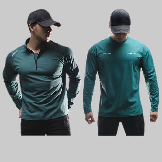 Pull de sport décontracté à manches longues et col rond en coton clone