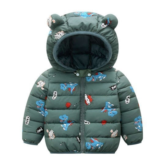 Vêtements pour enfants, veste en coton à motif dinosaure pour enfants