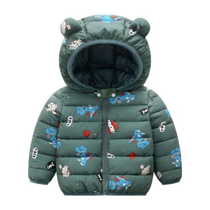 Vêtements pour enfants, veste en coton à motif dinosaure pour enfants