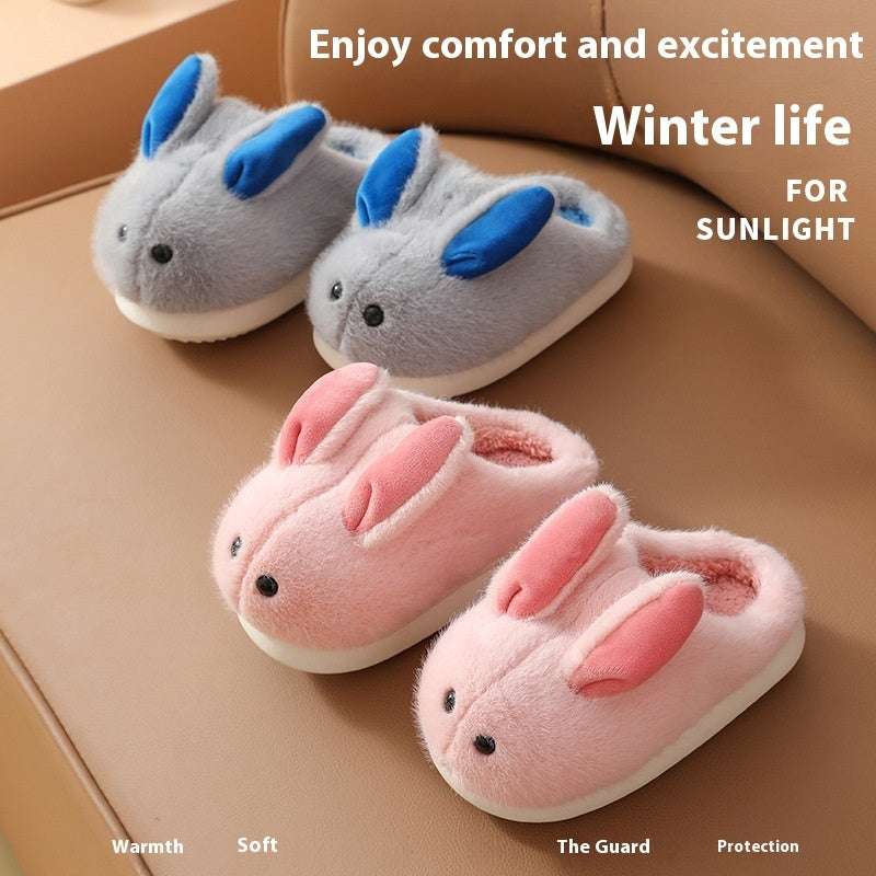 petite pantoufle lapin très chaud et confortable pour enfants