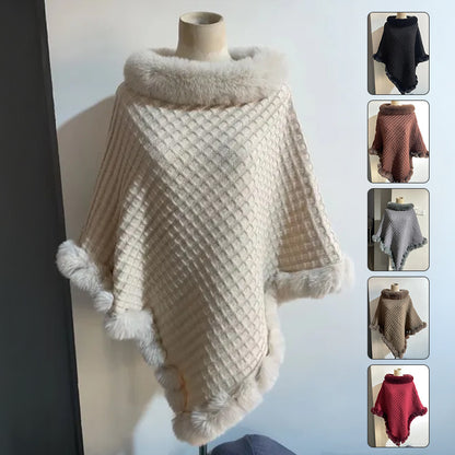 châle en fourrure de lapin Rex, luxueuse, tendance automne-hiver, vêtement d'extérieur élégant pour femme