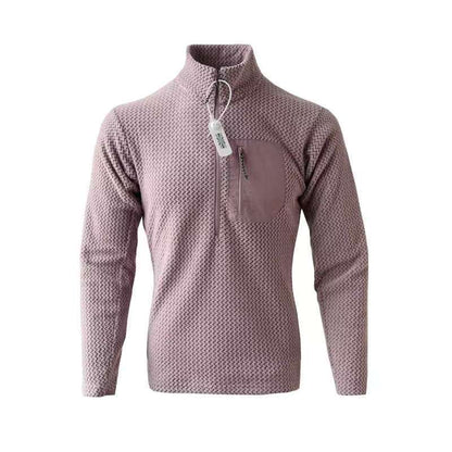 Spring And Autumn Outdoor Pullover High-end Wave Pattern Fleece Sweater