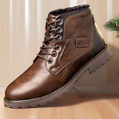Bottes Martin pour hommes, bottines zippées