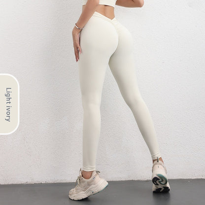 Pantalon de yoga tendance en V, taille haute, pour femme, pour le sport et le fitness
