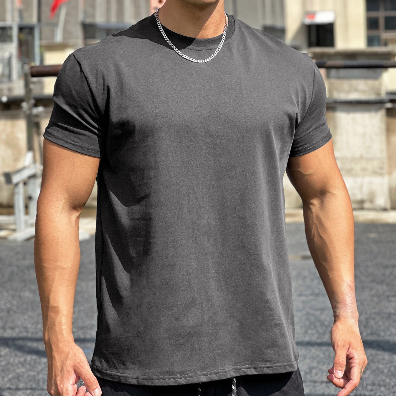 T-shirt de sport ample en coton à manches courtes pour homme bien lire les descriptions sur chaque article pour choisir votre grandeur