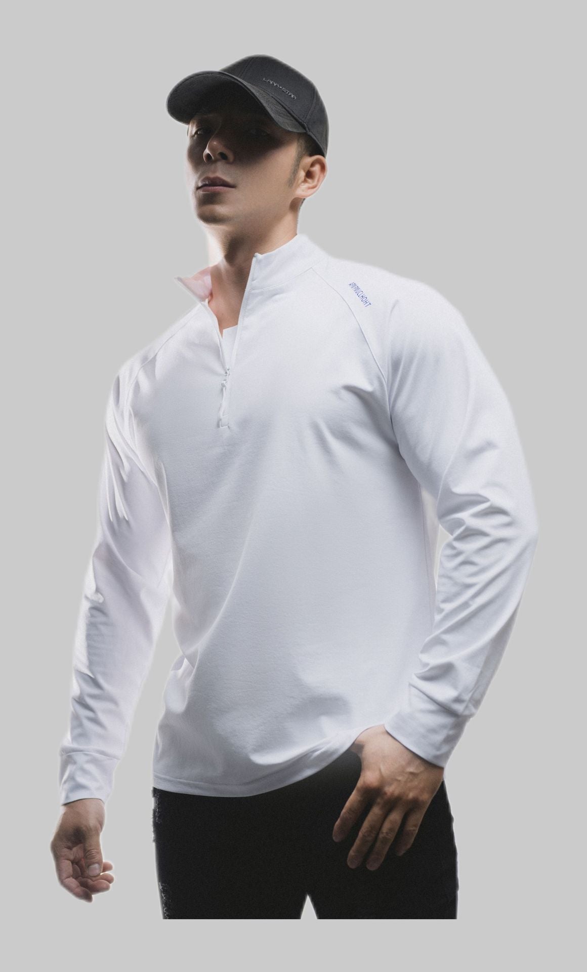 Pull de sport décontracté à manches longues et col rond en coton clone
