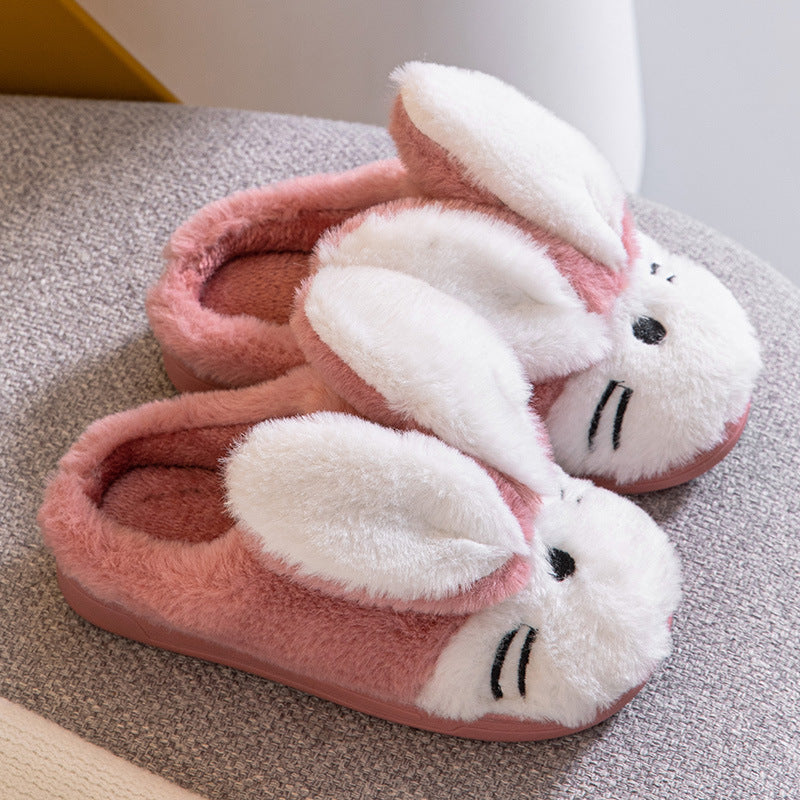 Chaussons chauds pour enfants en forme de lapin de dessin animé