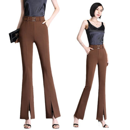 Un pantalon classique a patte éléphant très stylée tendance pour femme