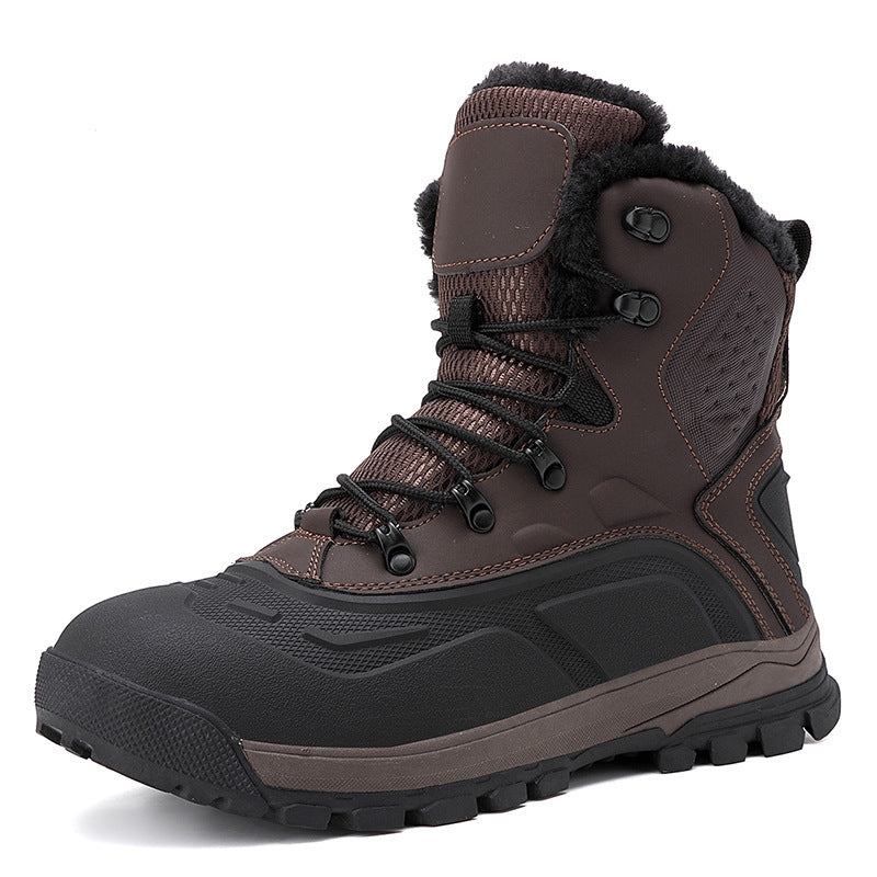 Fleece-lined Warm Plus Size High-top Men's Boots