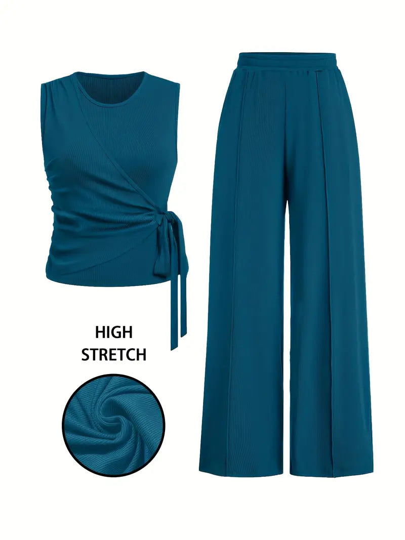Casual Sleeveless Set Lazy Style Women's Suit