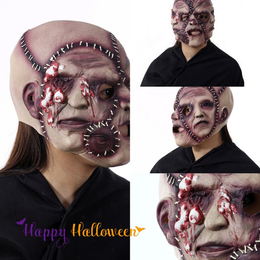 Masque d'horreur à trois faces pour Halloween, masque de cosplay