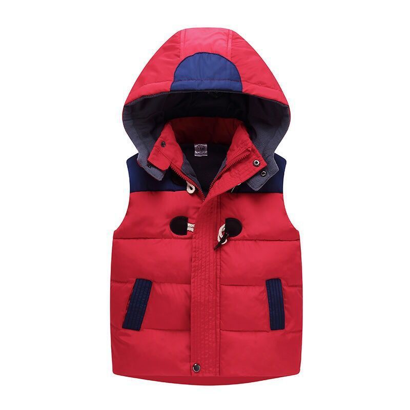 Gilet à capuche rembourré en velours pour bébés garçons et filles, uniformes de maternelle