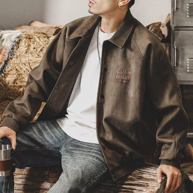 Mens Loose-Fit Heavyweight Insulated Jacket For Spring And Autumn From A Trendy Brand